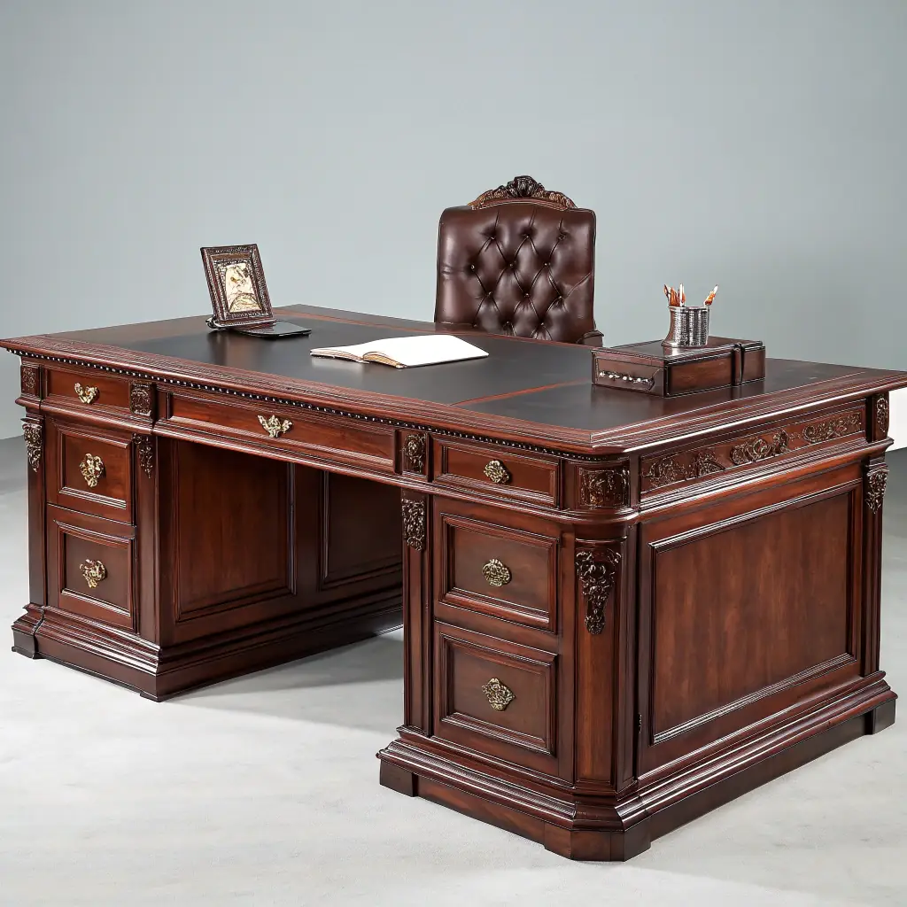 Classic Wooden Executive Desk