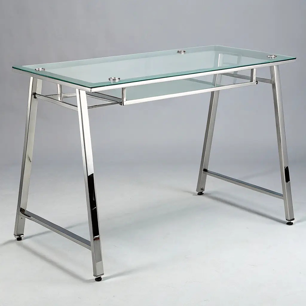 Modern Glass Top Desk
